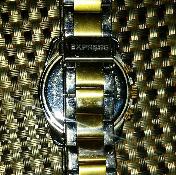 Express Silver and Gold Rhinestone Watch - Picture 3 of 3